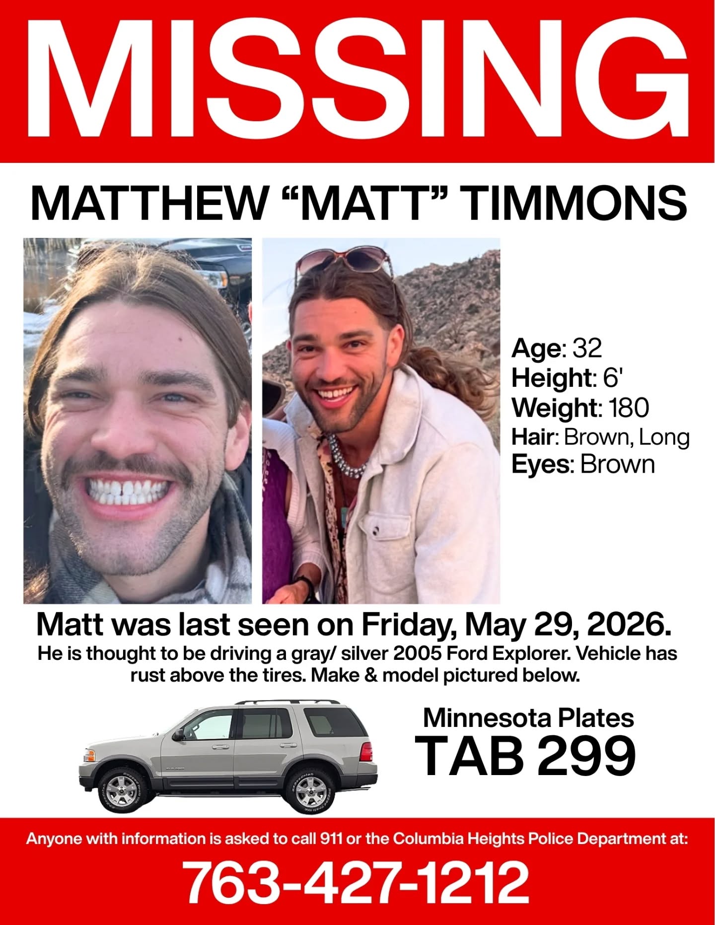 Matt Timmons Minneapolis, Minnesota Missing Person